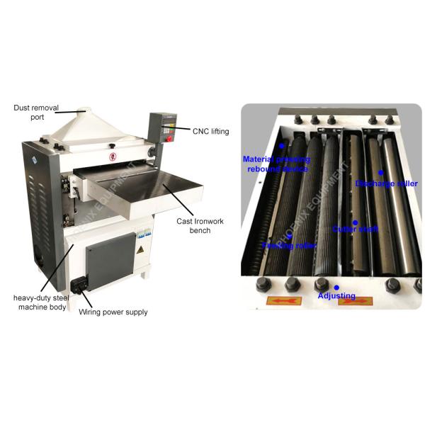 Auto Feeding 600mm Width Solid Wood Double-Sided Thicknesser Planer Machine for Planning