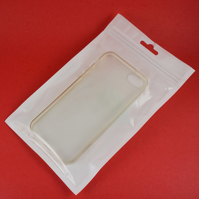 Custom Opp Self Adhesive Pearl Film Zip lock Bag Transparent Zipper Bag, Mobile Phone Case Bag
