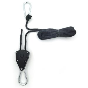 Wholesale Chin Up Black Color 1/8 Inch Metal Gear Rope Hanger 68kg / 150lbs Grow Lights Rachet Hanger from china suppliers