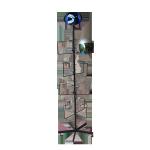 Black Color Height 1850mm Supermarket Display Racks , Safety Helmet Rack