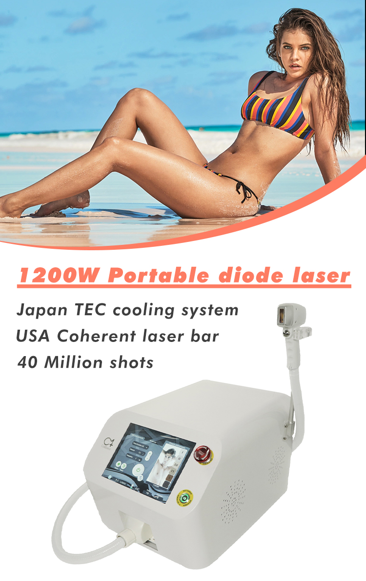 1200W 1600W Portable Diode Laser Hair Remover Diode Laser Hair Removal Machine
