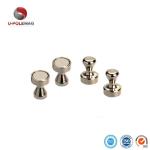 Permanent Nickel Coating Strong Neodymium Magnetic Push Pins for Silver Fridge