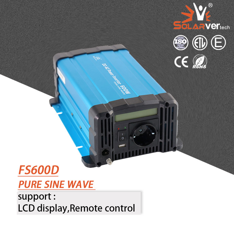 Lcd Display 600 Watt Pure Sine Wave Inverter 12V 24V Dc To Ac 110V 220V