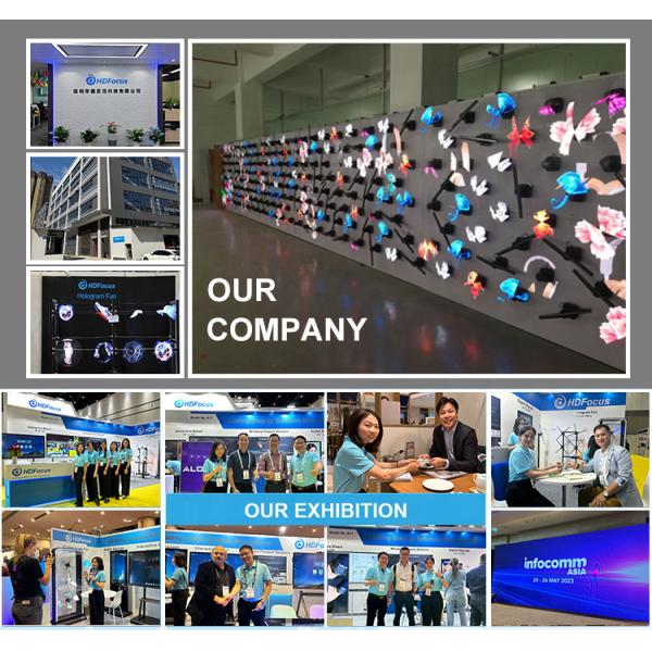 Rechargeable Mini Table Type Hologram Gift Advertising Display Equipment 3D Holographic Projector LED Fan for Toy and Gift Shops