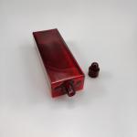 120 ml Square Red PETG Lotion Toner Bottle for Sunscreen Cream Collar Material