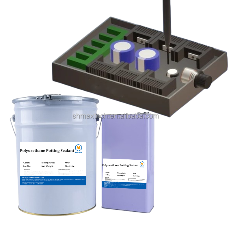 Two Component Transparent Waterproof IP68 Dielectric Insulating Liquid PU Potting for Electronics PCB LED
