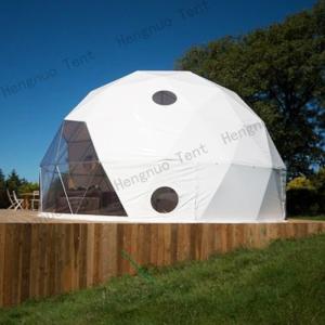 Wholesale Fireproof PVC Canvas Geodesic Dome Tent Half Round Glamping Bubble Tent from china suppliers