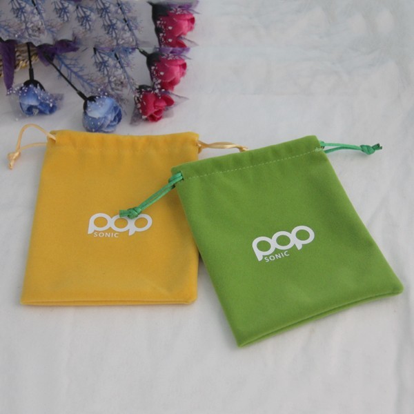Apple Packing multi Colors 8.5x9.5cm Custom Drawstring Pouch with round bottom