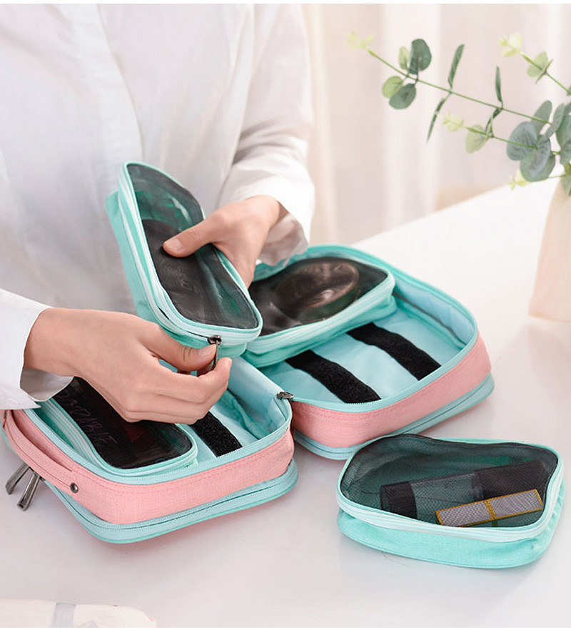 Manufacturer Custom Logo Large Capacity Eco Square Makeup Bag Waterproof