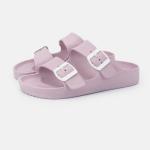 PVC Women'S Casual Slide Sandals , 36EU Double Buckle Sandals Womens