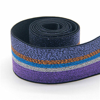 4cm Rainbow Striped Jacquard Ribbon for Garment Underwear Waistband Jacquard Elastic Band