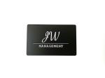 Customized Cr80 Matt Black Steel Business Card Moq1 Deboss Logo