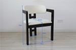 Custom Luxury Restaurant Furniture Fabric Upholstery Solid Wood Dining Room