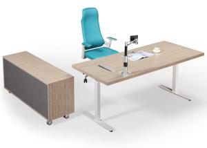 Wholesale Bamboo Grey Modern Executive Desk / Simple MFC Office Furniture from china suppliers
