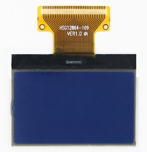 Blue Backlight LED 28x64 COG Dot Matrix LCD Display Module With FPC Interface