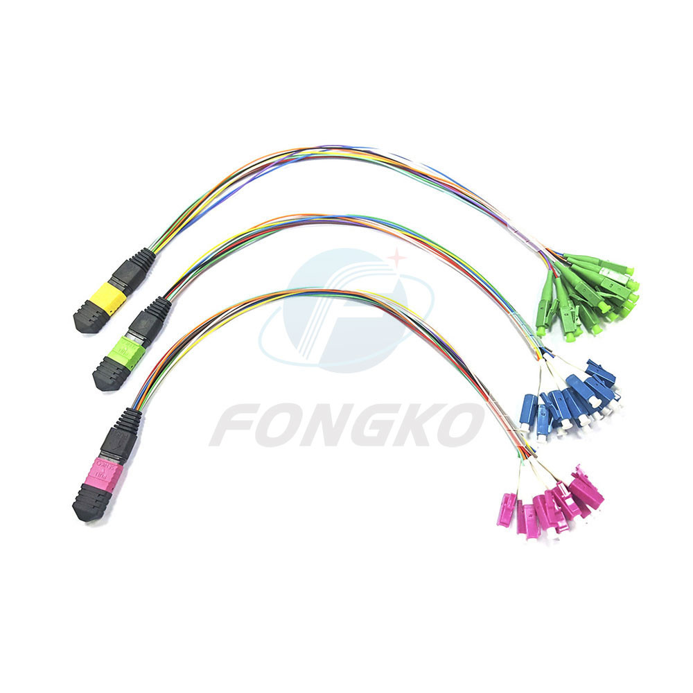 Cassette Module Fanout Pigtail Patch Cord 12 Fiber MPO To LC Connector