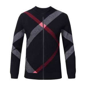 Wholesale Slim Fit Mens Warm Winter Sweaters Zip Front , Mens Knitted Cardigan Jacket from china suppliers