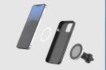 Round ABS aluminum Qi Magnetic 205kHz 15W Air Car Vent Charging