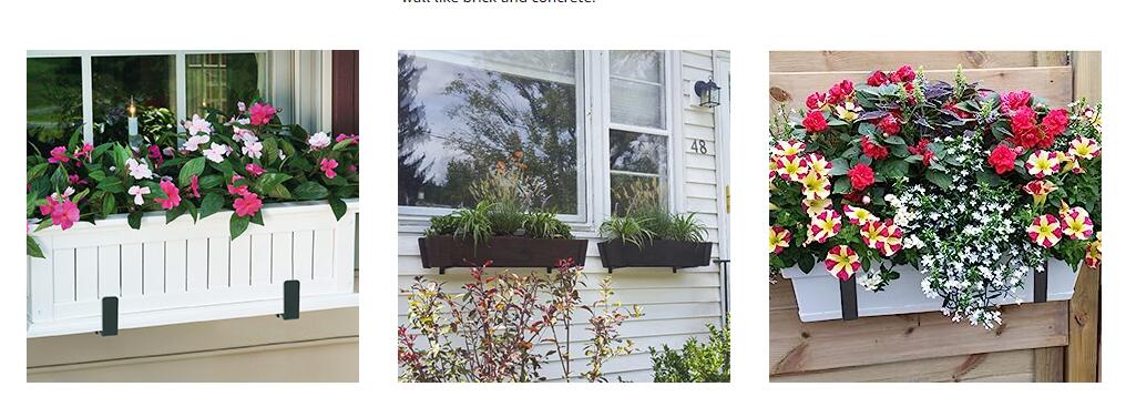 Adjustable Planter Box Shelving Brackets 8.5*8*3.5inch Perfect for Patio Window Fence