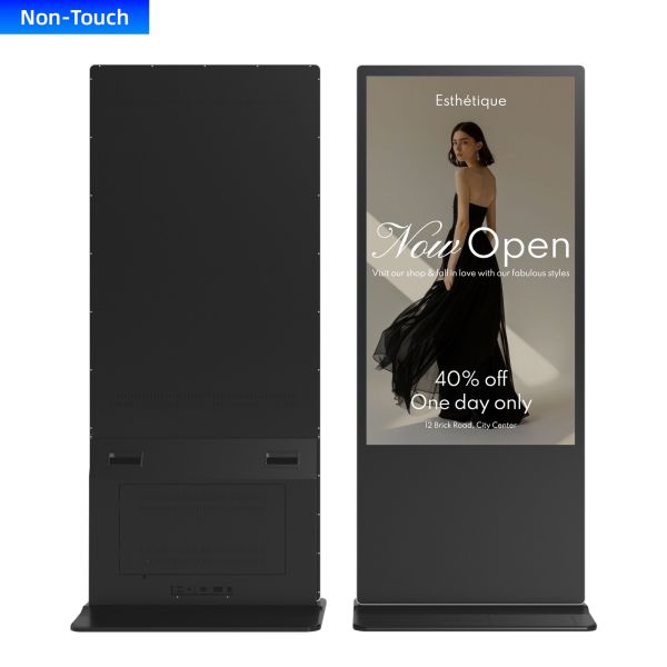 Non Touch Floor Standing Digital Signage Display 65 Inch 4K UHD 2GB Android Commercial Advertising Screen