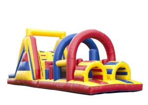 Wholesale Outdoor Games Obstacle Course Jump House , Moon Bouncy Obstacle Course Rental from china suppliers