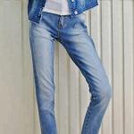 Skinny Fit Ladies High Waisted Stretch Jeans , Straight Womens Denim Jeggings