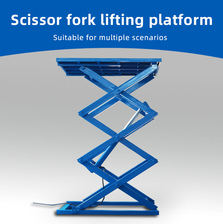 4000kg Small Electric Lift Platform 6.5m Height Stationary Scissor Lift