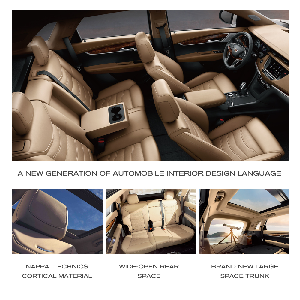 Front Drum Rear Drum Brake System Cadillac XT5 RWD Drive Luxury Gas SUV with Turbo Engine and Comfortable Leather Seats