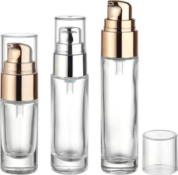 Quality Transparent 0.23 /-0.02ml Output airless cosmetic pump bottles Leak proof Design for sale