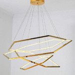 Electroplated Stainless Steel Led Ceiling Lights Acrylic Modern Commercial Chandelier E14