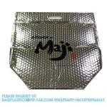 Hamburg Food Reusable thermal Insulate Zipper Delivery Thermal Bag Foil Thermal