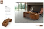 Large Size Contemporary Office Furniture , Modern Executive Desk Dark Color