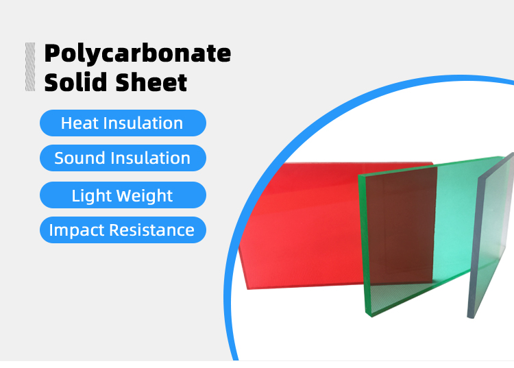 Clear Fire Resistant Solid Polycarbonate Panels UV Protection Polycarbonate Sheet OEM ODM