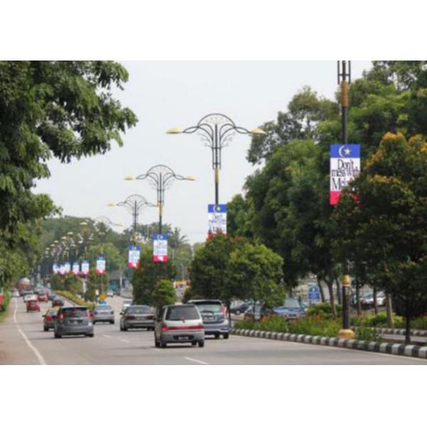 p3mm LED Lamp Pole Screen , 120 degrees Roadside LED Display