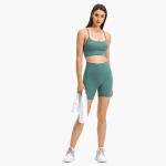 Flow Y Back Solid Color Sports Bra Pro Skin Widened Hem For Running Yoga Gym