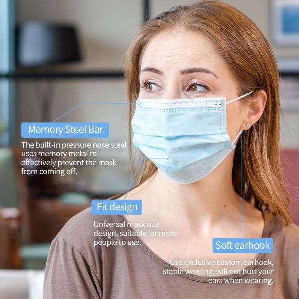 3 Layer 95% BFE Disposable Surgical Face Mask