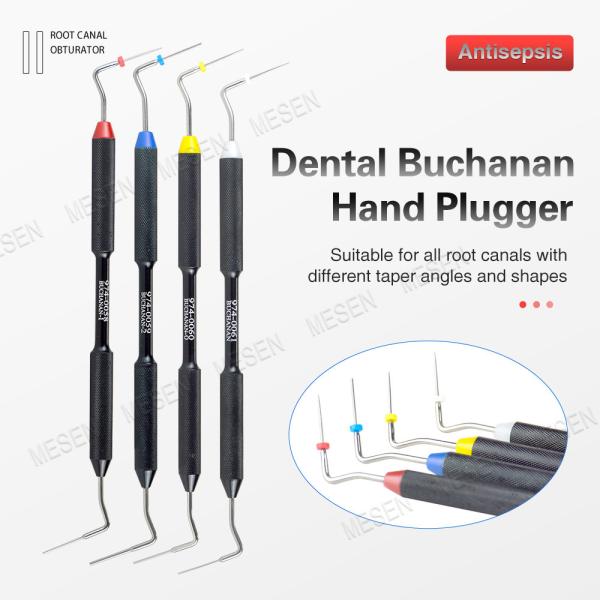 Dental Sybronendo Endo Buchanan Hand Plugger Double Tips Stainless Steel Rod ,