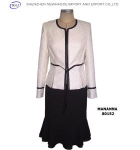 Wholesale White jacket black latest long skirt design from china suppliers