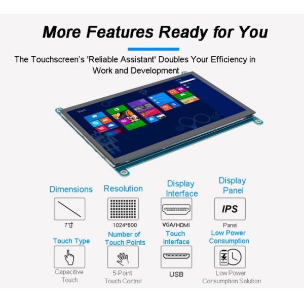 Hot Selling 10.1 Inch Embedded Industrial Android Touchscreen Monitor 1920x1080 Resolution with RJ45 LAN Slot