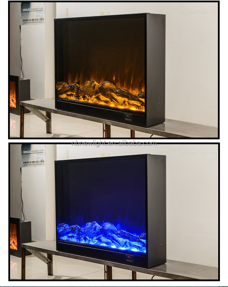 Indoor Villa Heating Fireplace with High Satisfaction Custom Four-Color Remote Control
