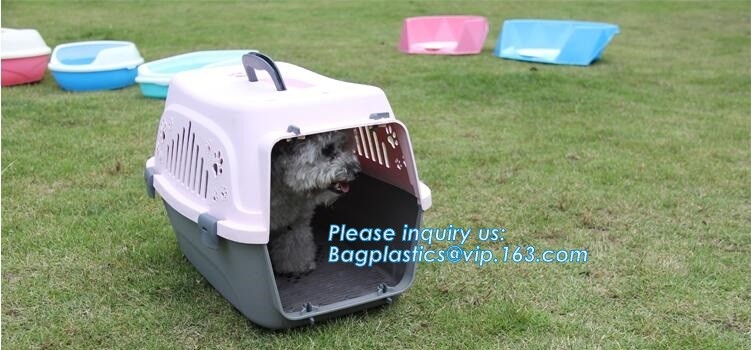 Full Size Outdoor Kennel Collapsible Portable Puppy Carrier Removable Tray Pet Crate Metal Dog Cage, stainless steel lar
