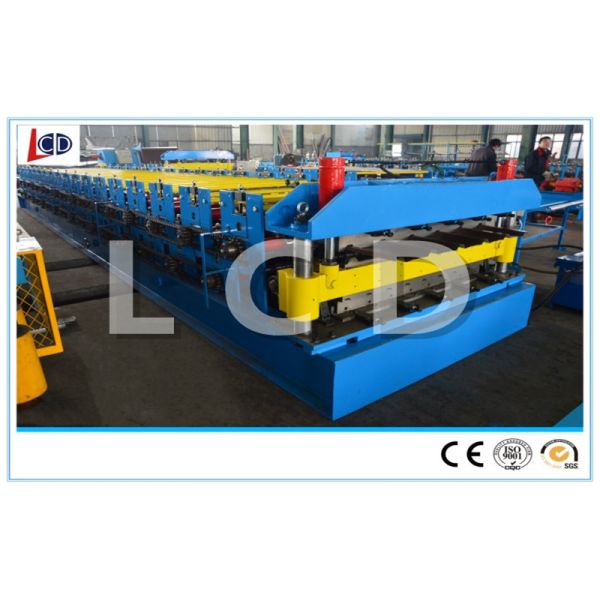 Roof Use Double Deck Roll Forming Machine With Hydraulic Cutting 16mpa Working Pressure