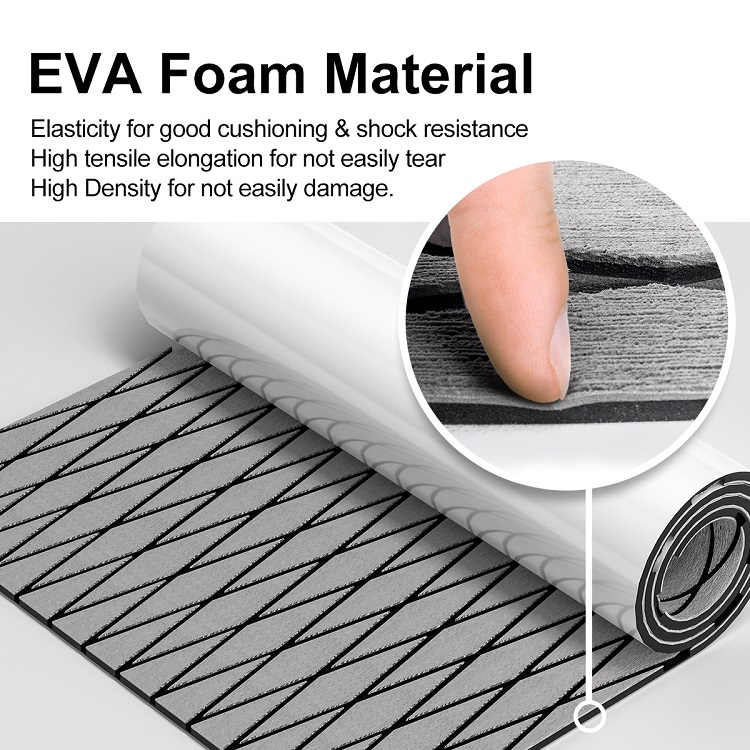 UV Resistant Faux Teak EVA Foam Sheets for Boat Decking Marine Grade Thickness Below 10mm