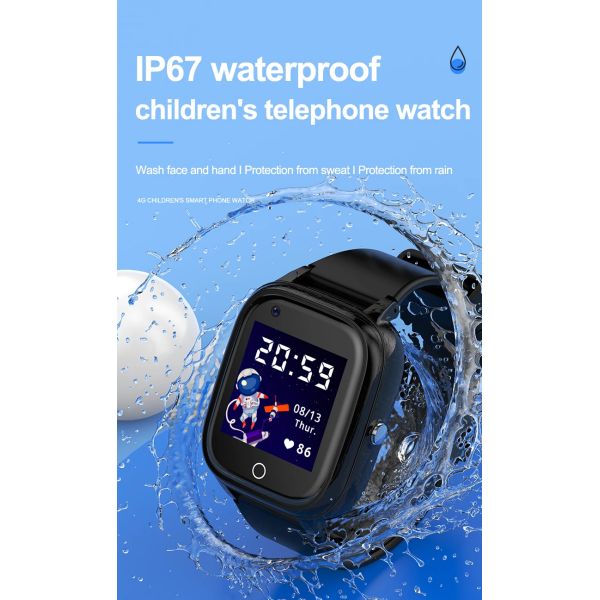 4G Sim Card GPS Positioning Watch SOS Phone Call Waterproof D38 Voice Monitoring HD Video Call