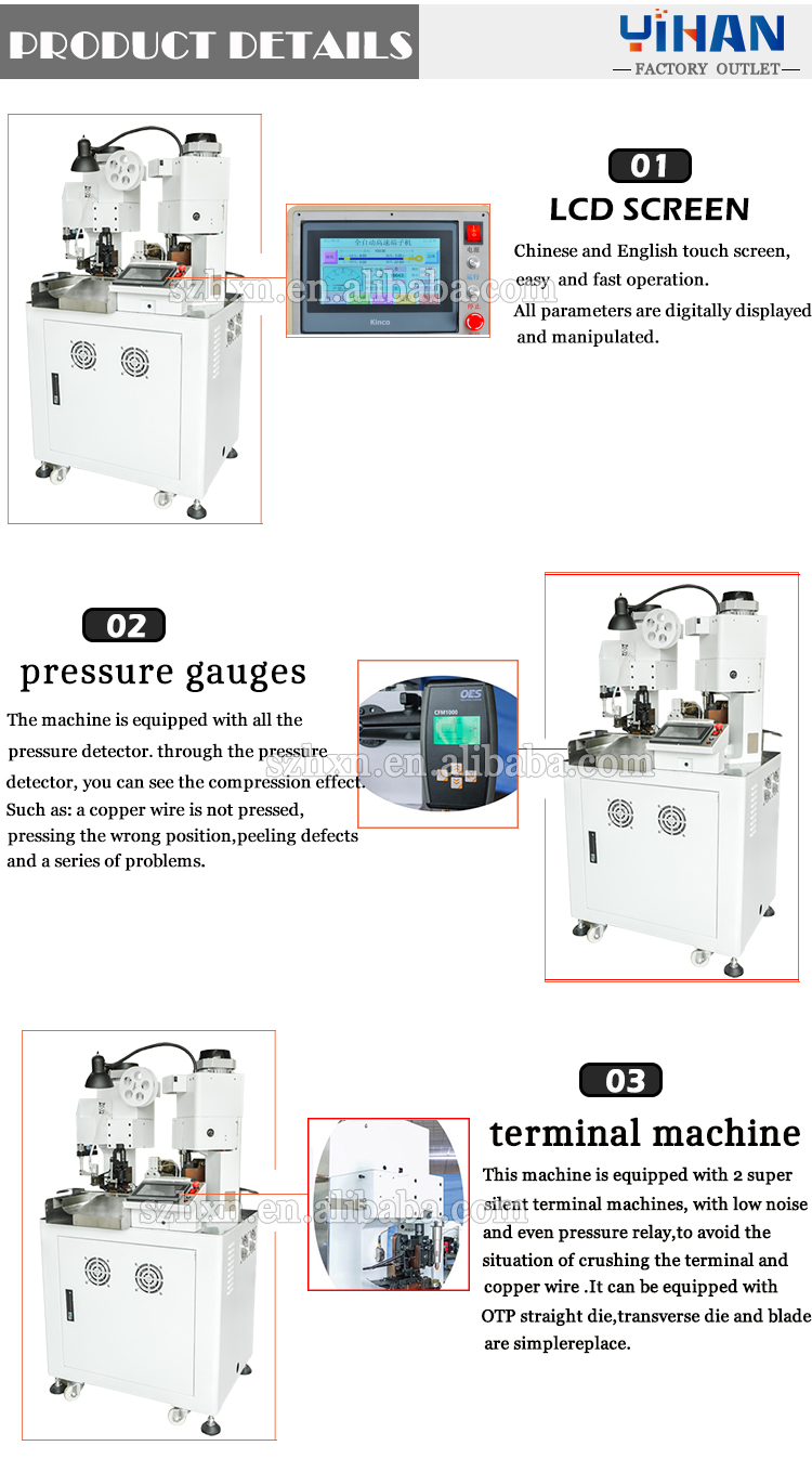 1000-800-1450 Automatic Double Head Wire Cutting Stripping Terminal Crimping Machine