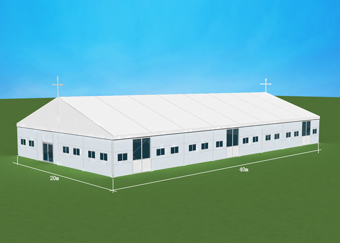 PVC Fabric White 30x50m 3000 Seaters Church Tent