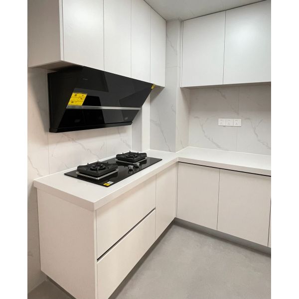 Painted Kitchen Cabinet Set For Effortless Maintenance for Apartment