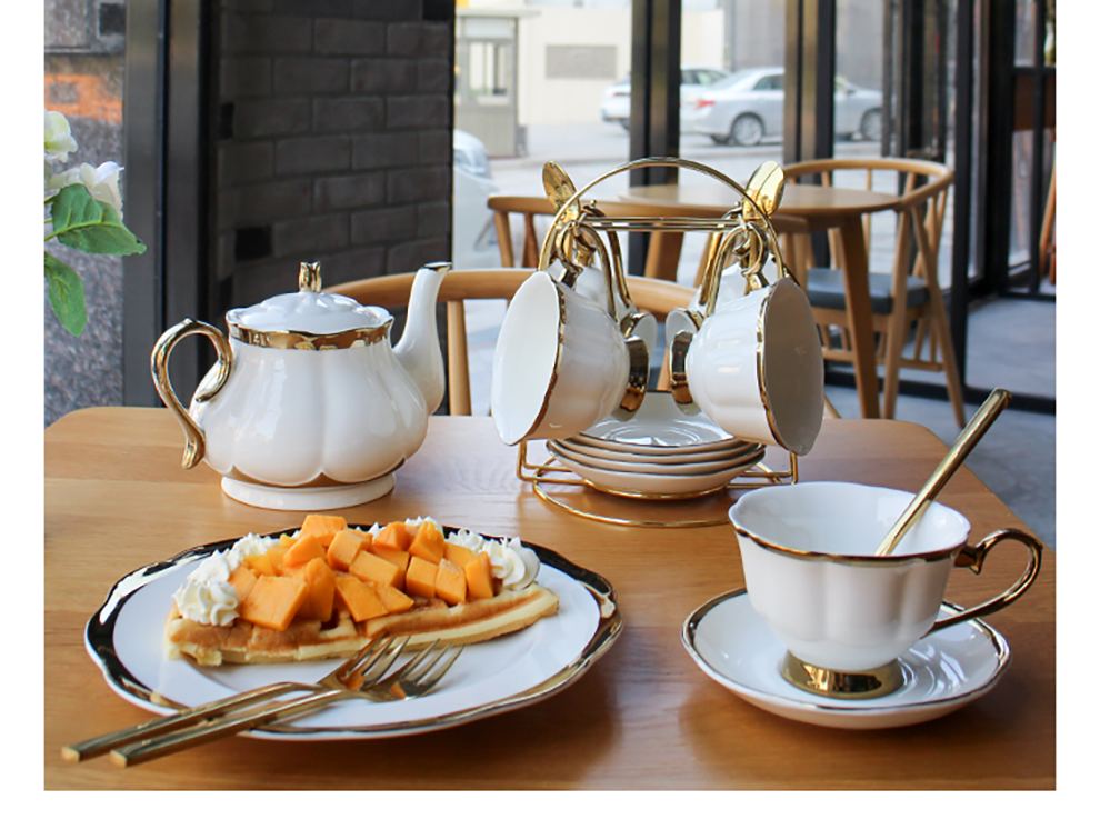 Nordic Tea Pot Set Sustainable Porcelain Japanese Tea Pots and Stoneware Cups