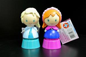 Wholesale Frozen Princess Plastic Toy Figures With Disney Logo Blue / Pink Color from china suppliers
