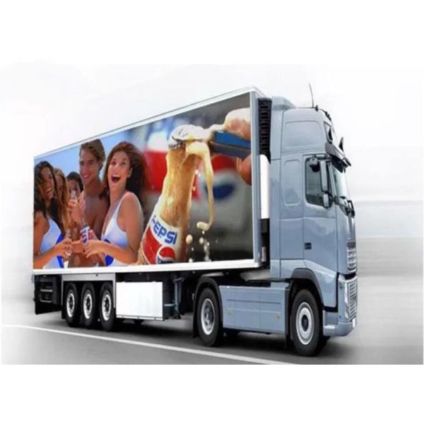 Pitch 6mm Mobile LED Screen Rental , Truck LED Screen 27777 Dots / Sqm